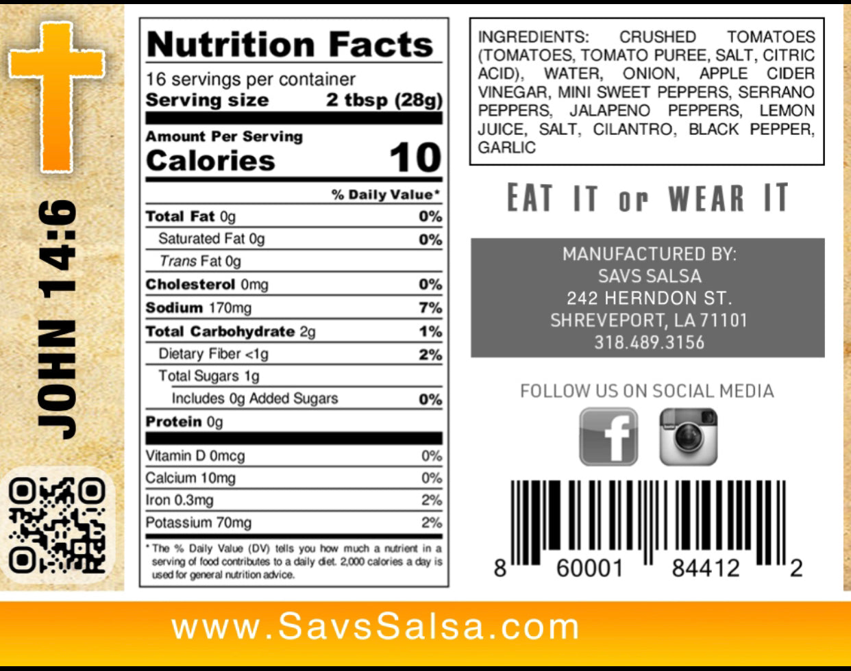 Sav's Extra Medium Salsa - Case of 4 - (Shipping only selection)