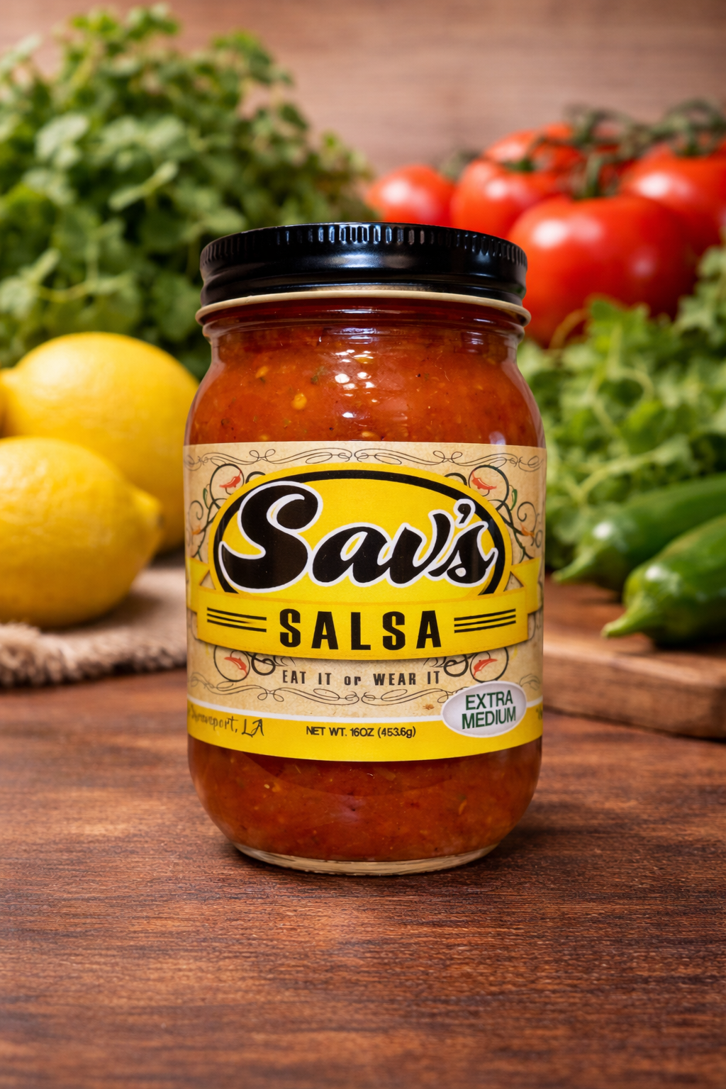 Sav's Extra Medium Salsa - Case of 4 - (Shipping only selection